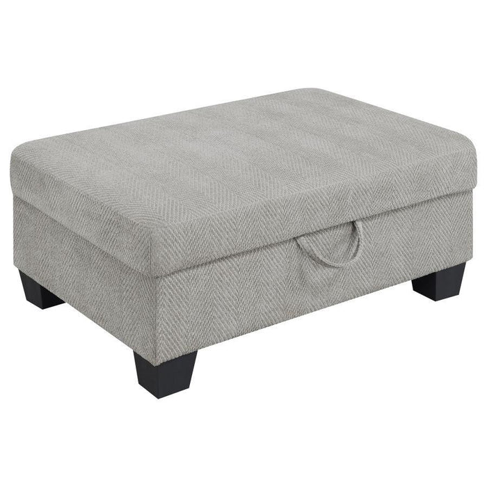 Whitson - Rectangular Upholstered Storage Ottoman - Stone