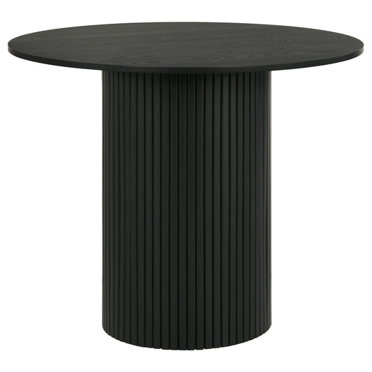 Hamlyn 43-inch Round Wood Counter Height Dining Table Black