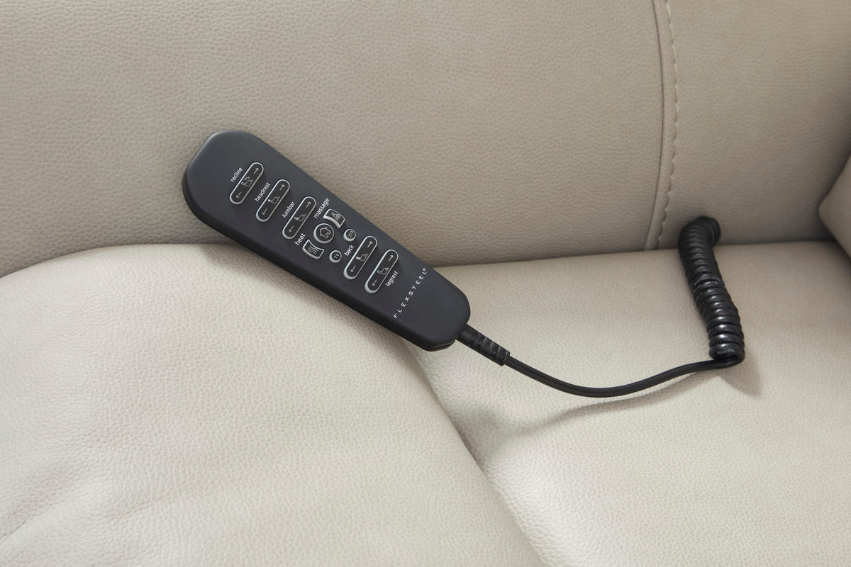 Flexsteel Artemis Power Rocking Recliner with Power Headrest, Lumbar, Heat & Massage