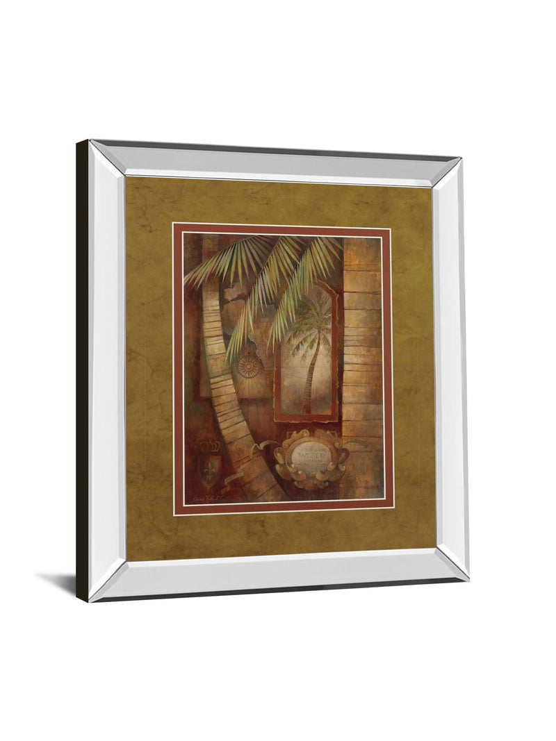 Global Winds Il By Eliane Volherbst-Lane - Mirror Framed Print Wall Art - Light Brown