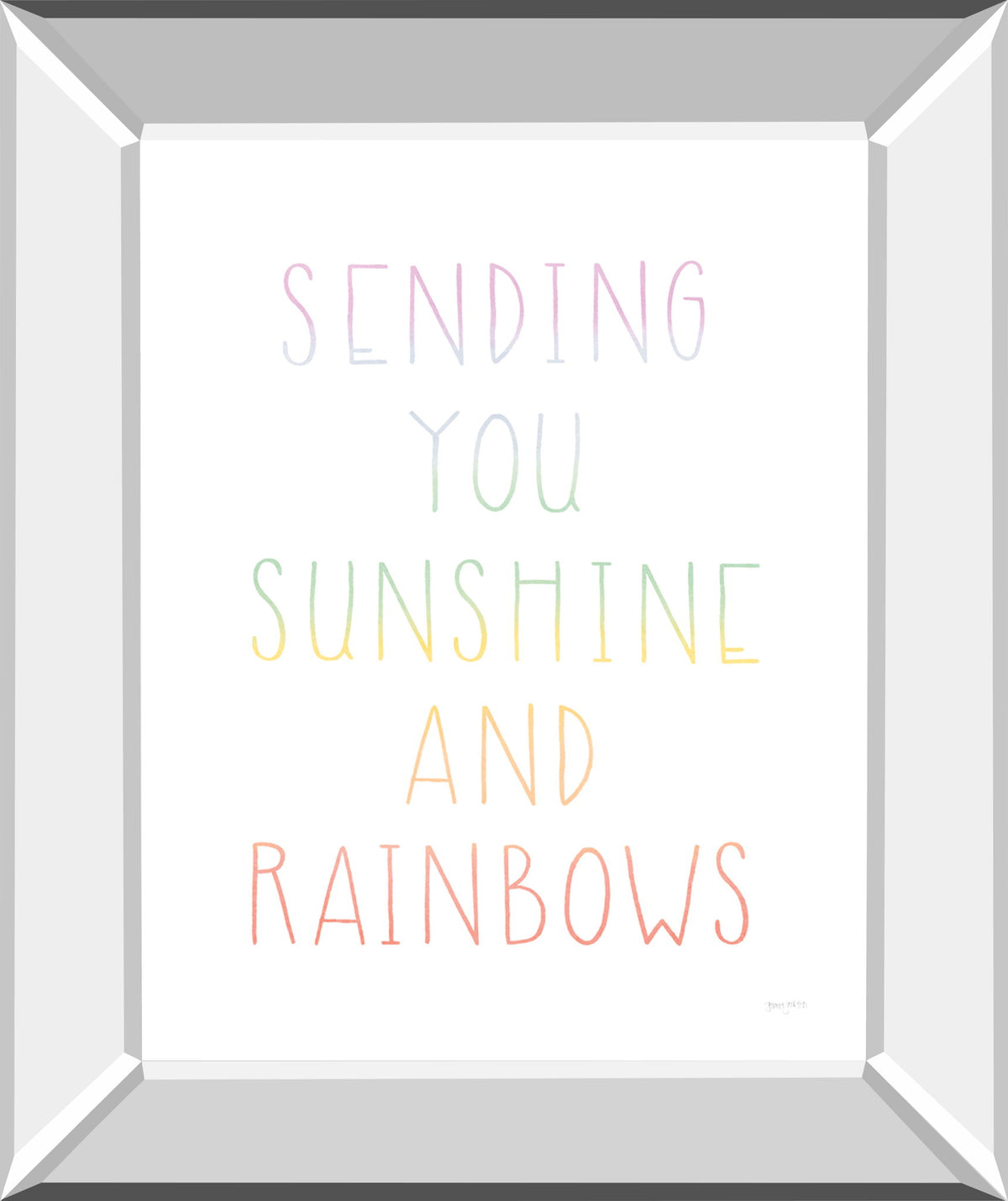 Lets Chase Rainbows VI By Jenaya Jackson - Mirror Framed Print Wall Art - White