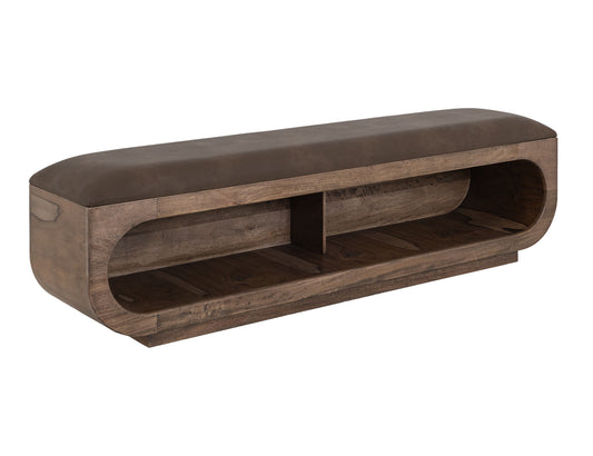 Balam - Wooden Bench With A Cushioned Seat