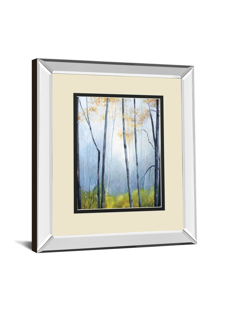 Tranquil River By Striffolino R. Mirrored Frame - Light Blue