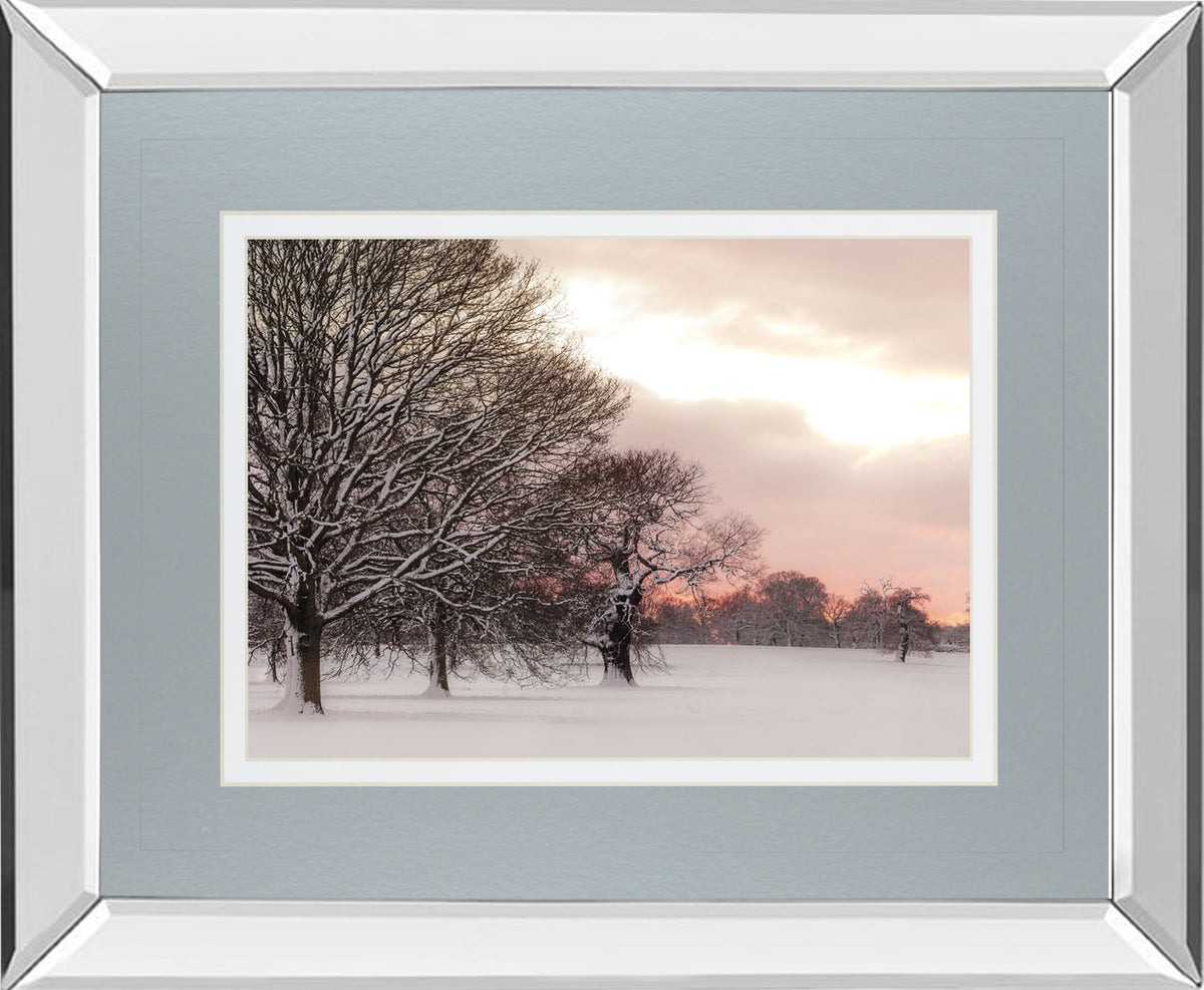 Rosy Sunset By Frank Assaf - Mirror Framed Print Wall Art - Gray