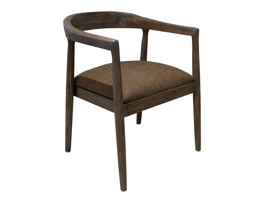 Natural Teca - Wooden Armchair - Quartersawn Oak / Marooned Brown