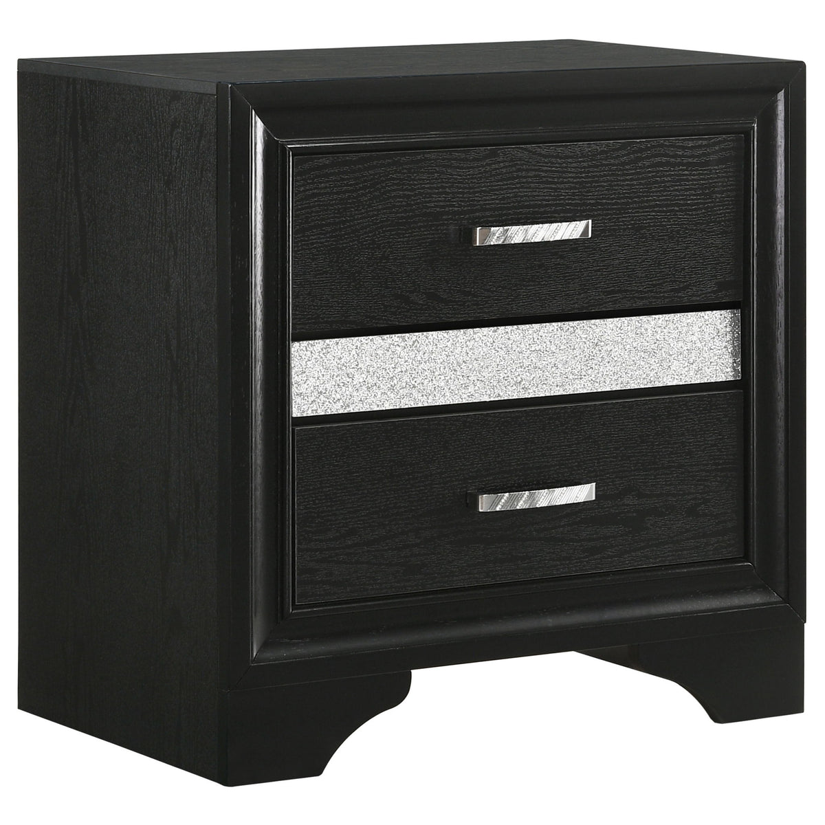 Miranda 3-drawer Nightstand Bedside Table Black