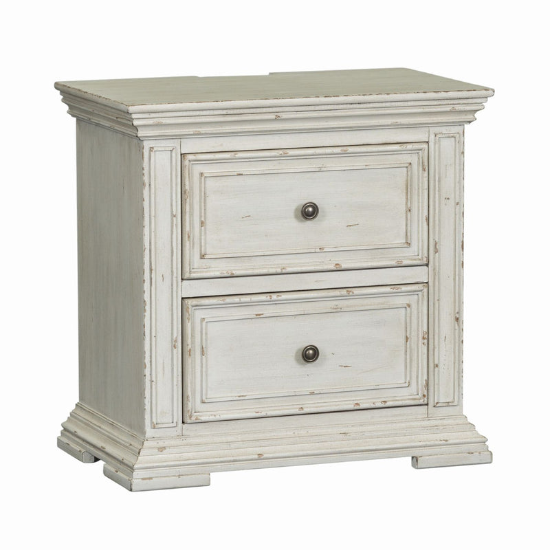 Big Valley - 2 Drawer Night Stand w/ Charging Station