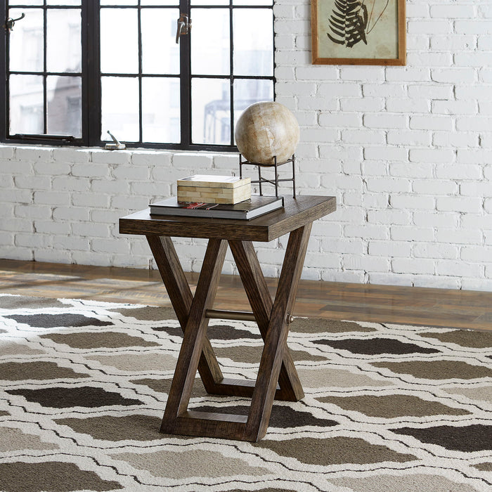 Crossroads - Chair Side Table - Dark Brown