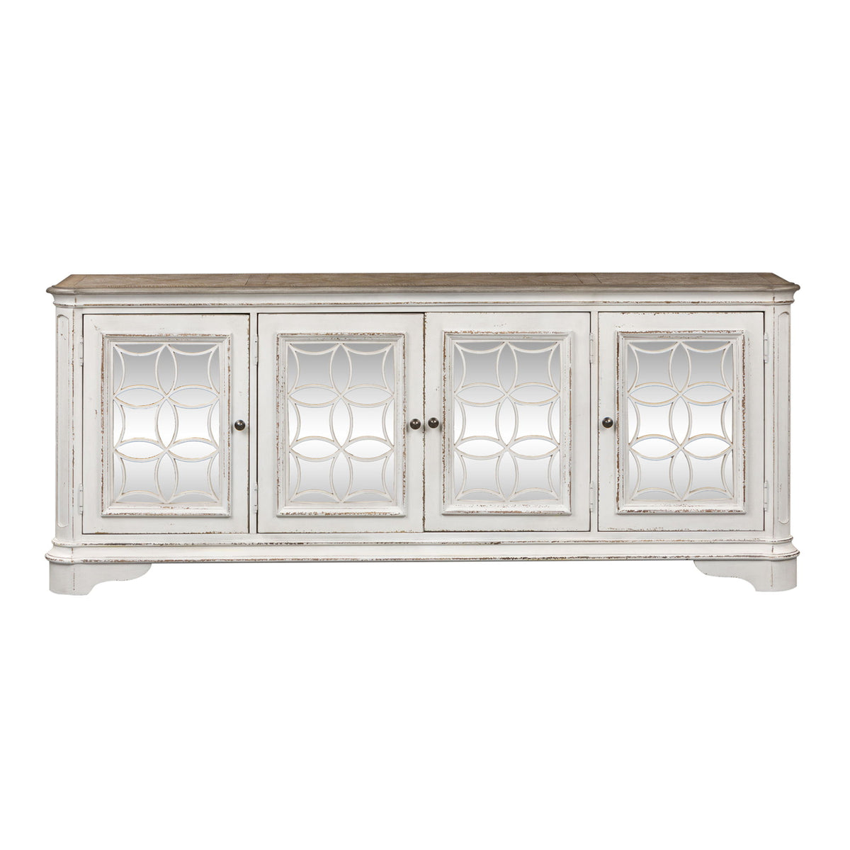 Magnolia Manor - 4 Doors TV Console - Antique White