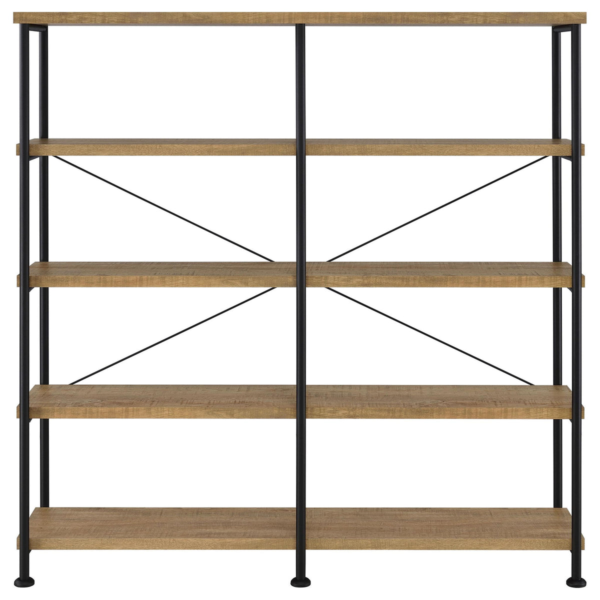 Analiese 63-inch 4-shelf Double Bookshelf Mango