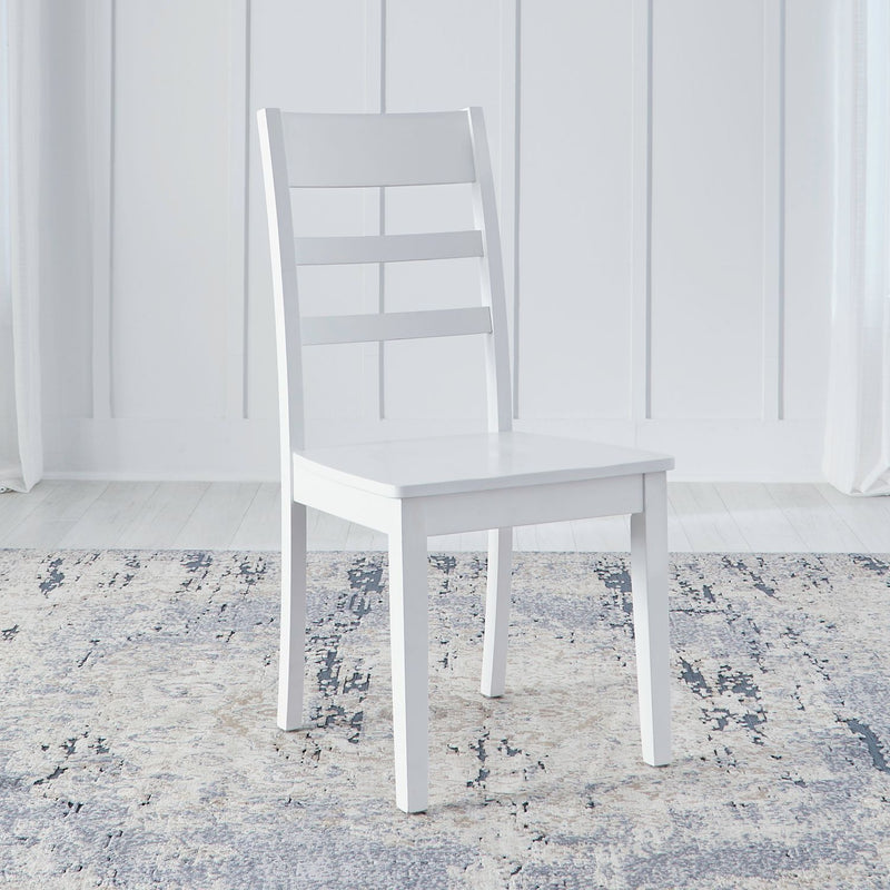Landale - Ladderback Side Chair - Chestnut & White