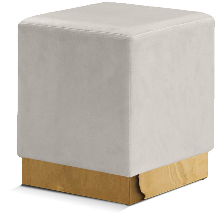 Jax - Stool Ottoman with Gold Base