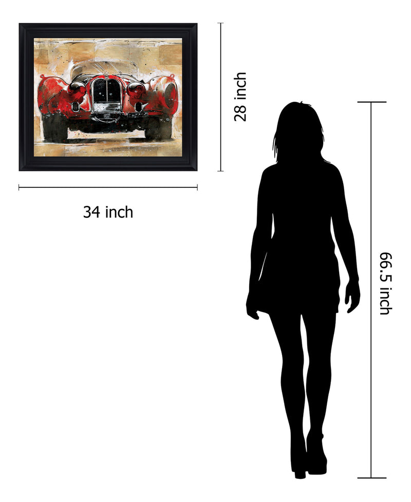 Crimson Classic - 28" x 34" Framed Wall Art - Red