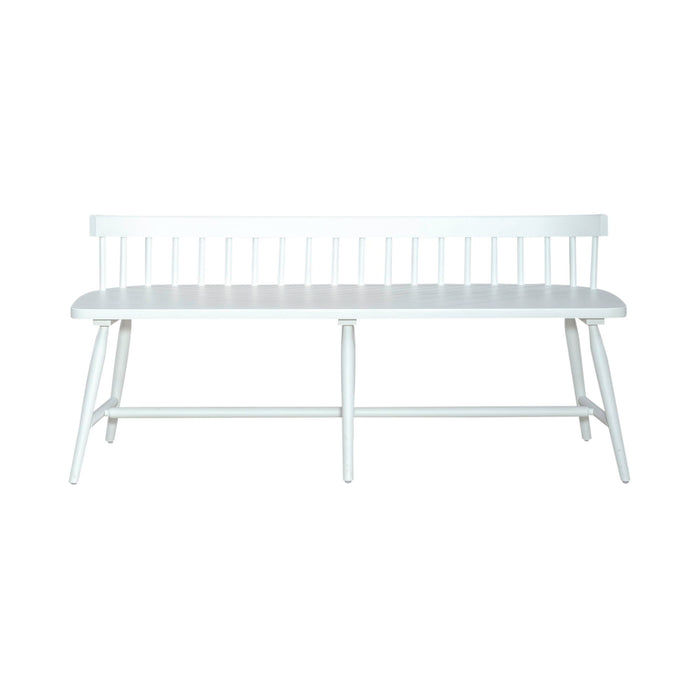 Palmetto Heights - Low Back Spindle Bench - White