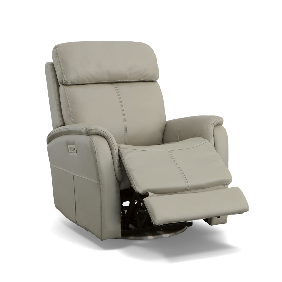 Flexsteel View Power Swivel Recliner with Power Headrest