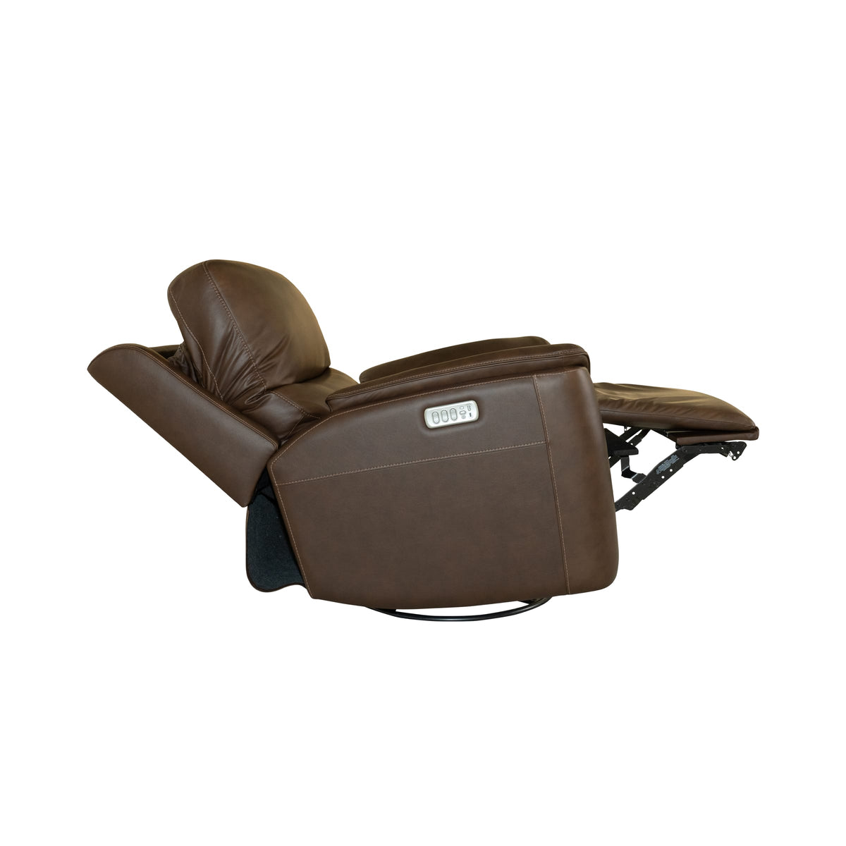 Flexsteel Henry Power Swivel Gliding Recliner with Power Headrest, Lumbar, Heat & Massage