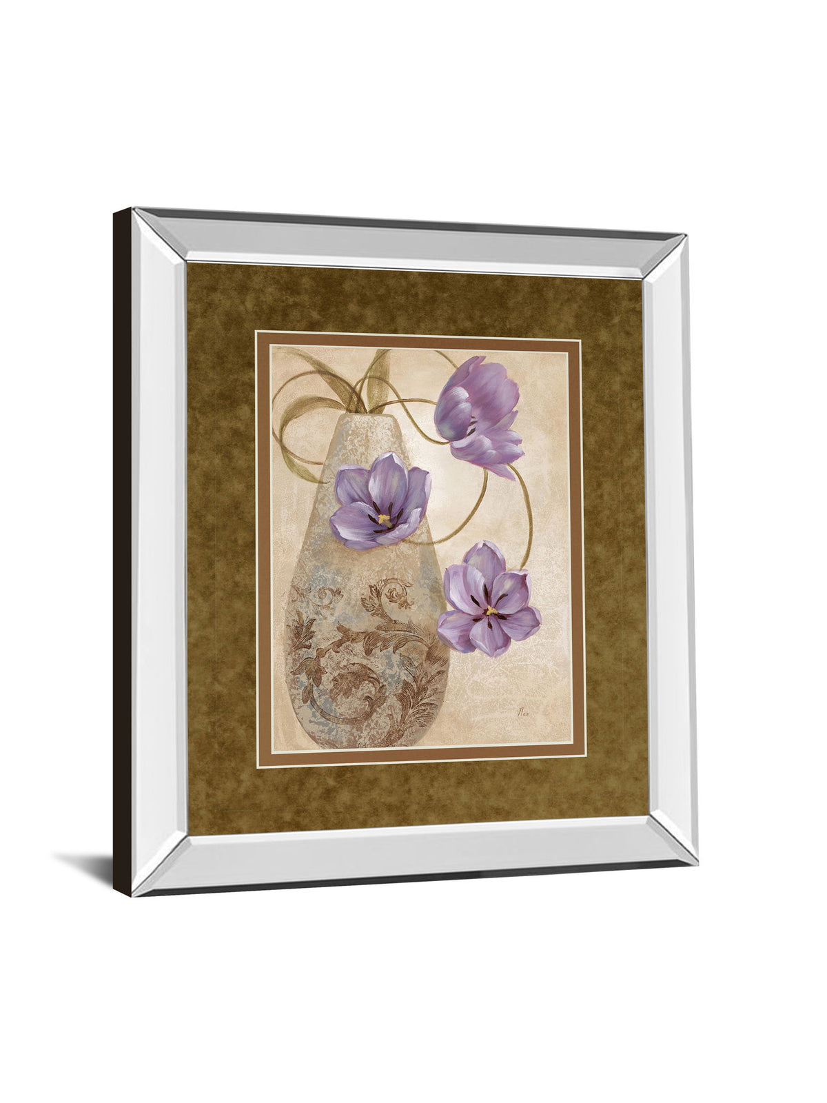 Sophistication I By Nan - Mirror Framed Print Wall Art - Light Brown