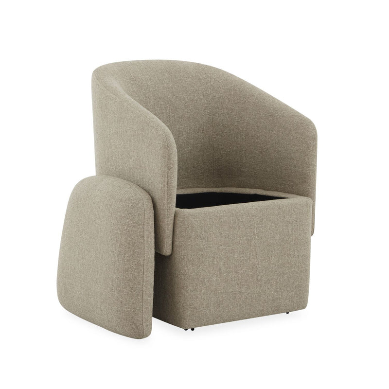 Accent Dining - Accent Storage Dining Chair With Casters