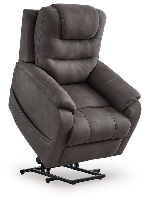 Snowfield - Gunmetal - Power Lift Recliner