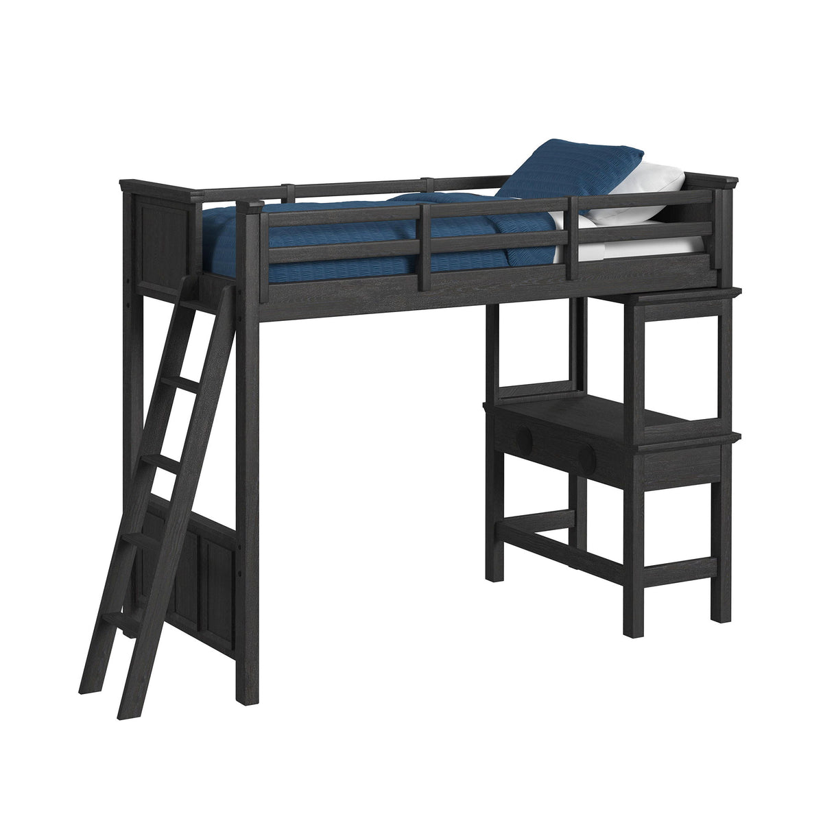 Hampton Kids - Loft With Ladder And Desk With Speaker Bedroom Set