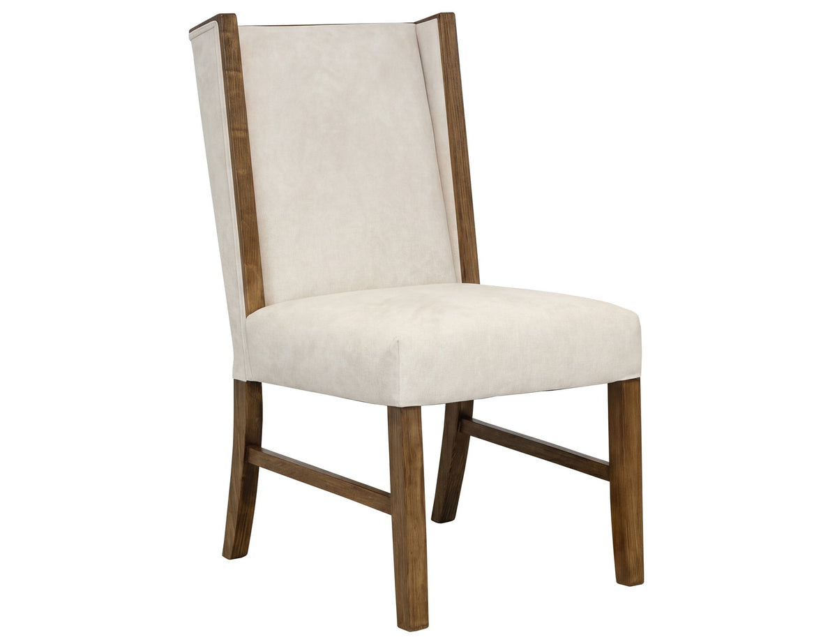 Silver - 39'' Upholstered Chair (Set of 2) - Ivory / Dark Brown