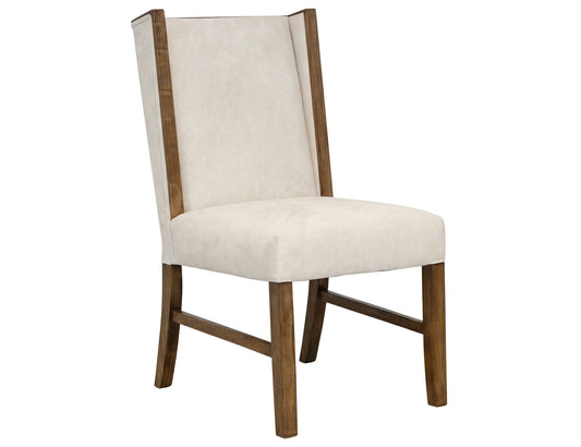 Silver - 39'' Upholstered Chair (Set of 2) - Ivory / Dark Brown