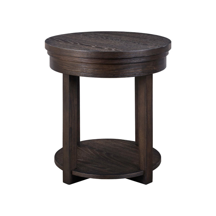 Weston - Round End Table - Brown
