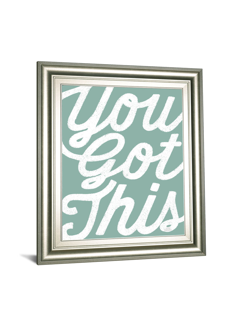 Positivity VII By Laura Marshall - Framed Print Wall Art - Green