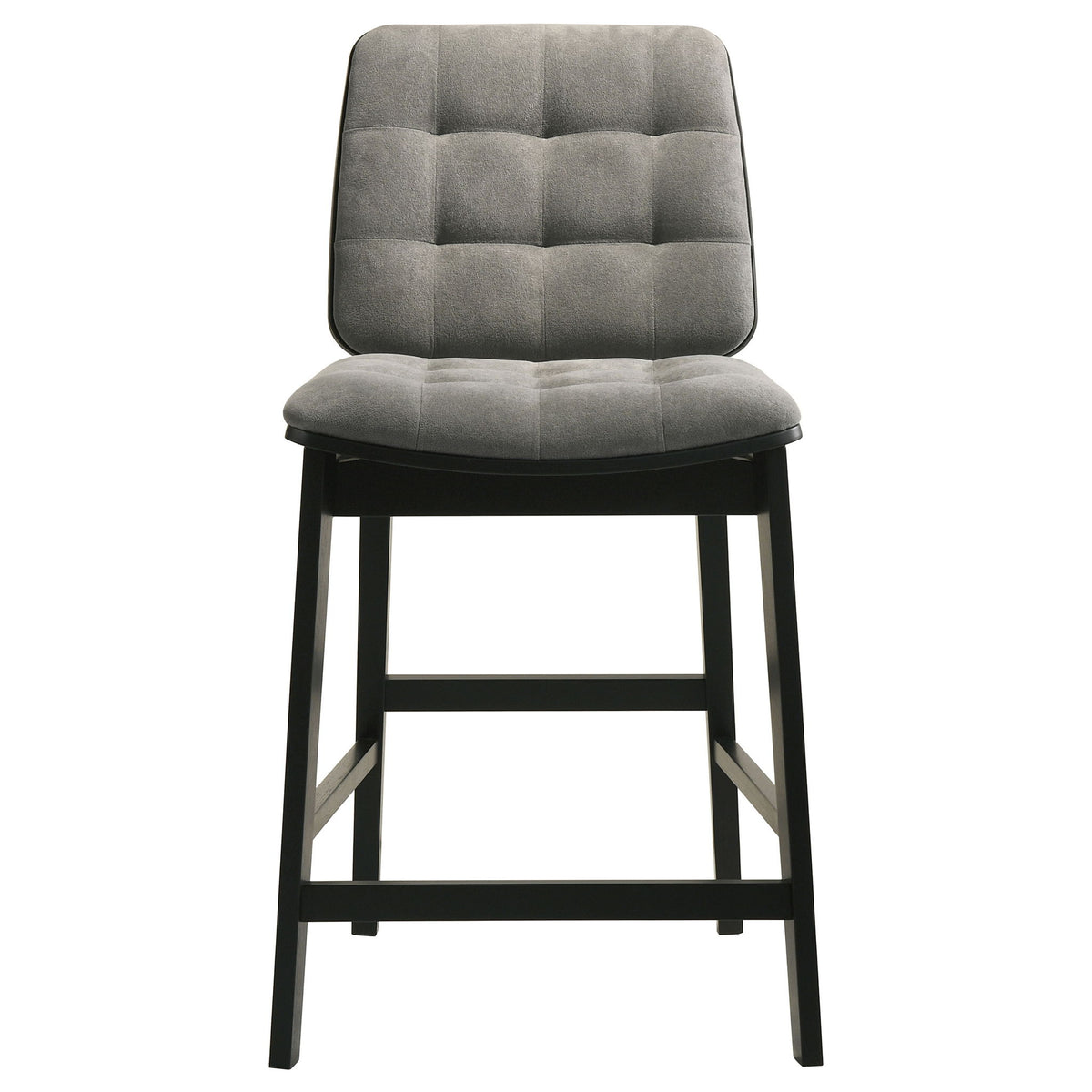 Redbridge Velvet Upholstered Counter Chair Grey and Black (Set of 2)