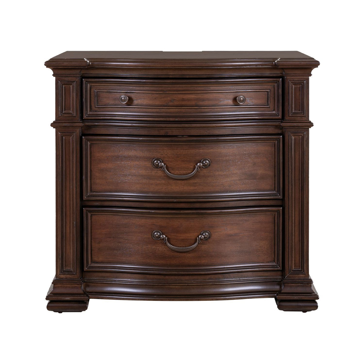 Provence Park - Bedside Chest With Charging Station - Chateau Brown