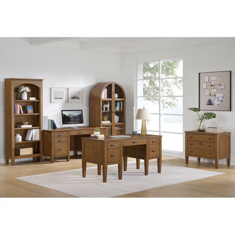 Portico - Display Cabinet - Brown Oak