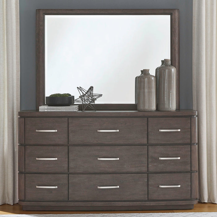 Cascade Falls - Dresser & Mirror - Satin Espresso