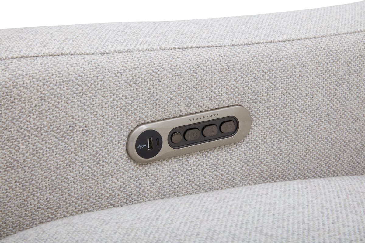 Flexsteel Ava Power Reclining Loveseat with Power Headrest & Lumbar