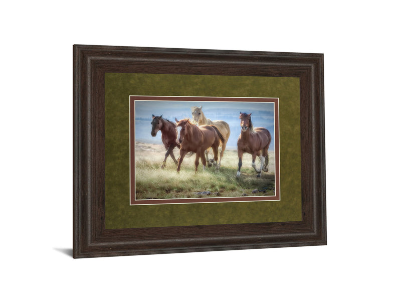 Morning Stroll By Wendy Caro - Framed Print Wall Art - Light Brown