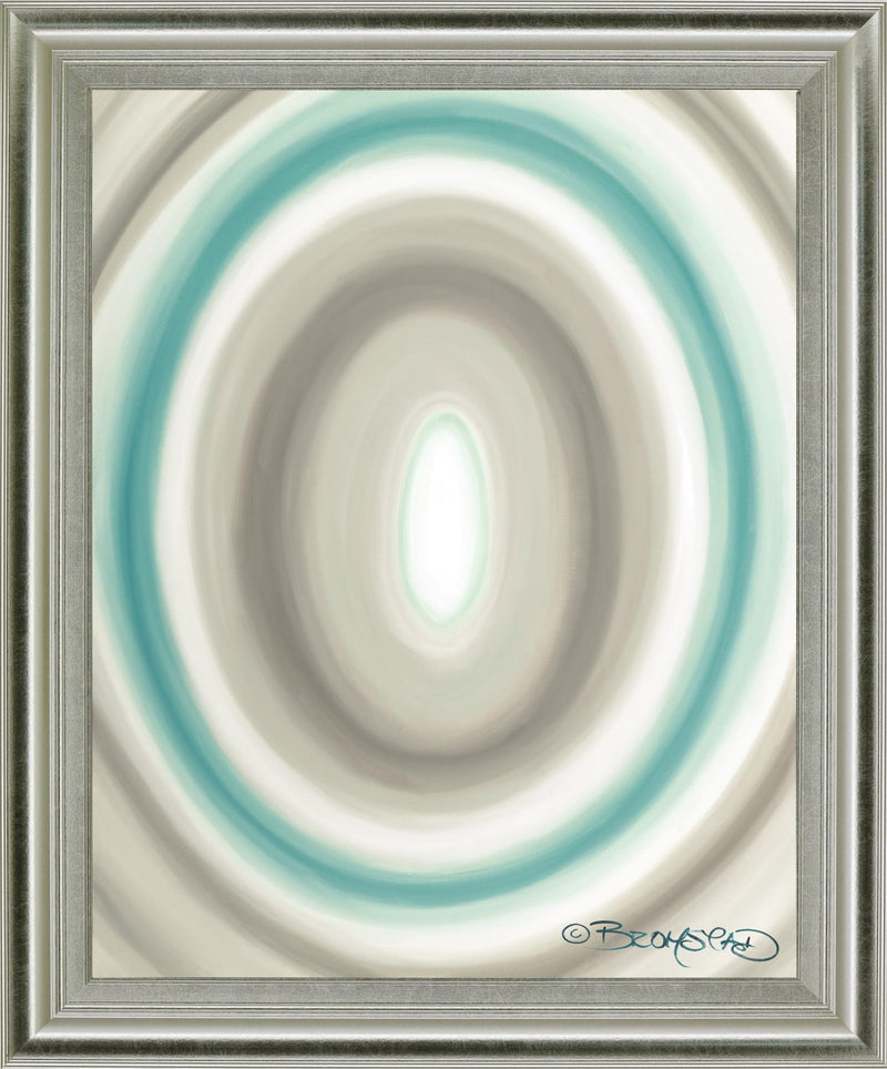 Aqua Ripple - 28" x 34" Framed Wall Art - Light Blue