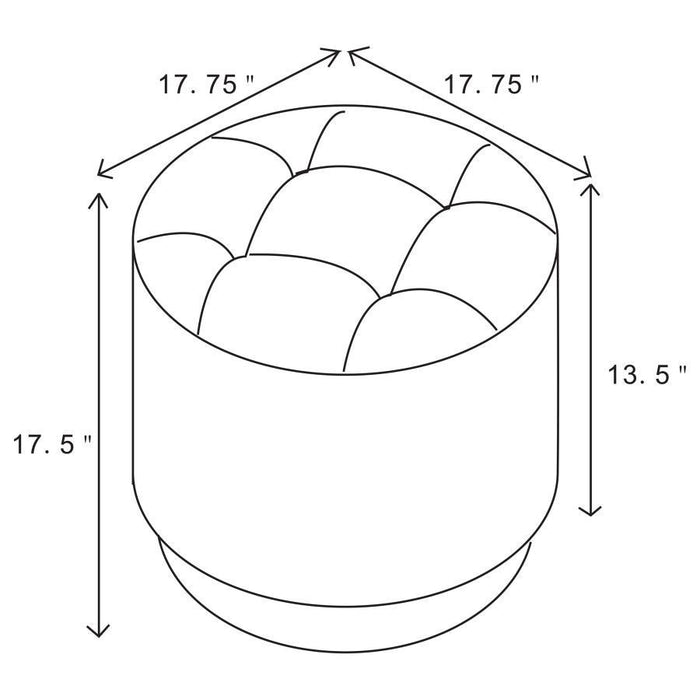 Bowman - Round Upholstered Ottoman