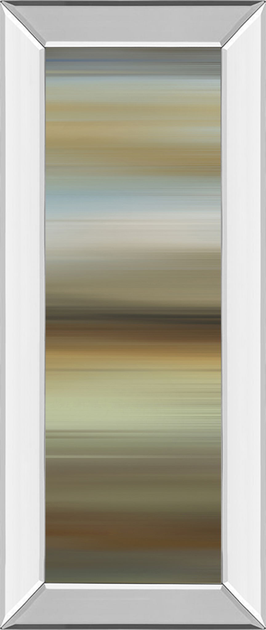 Abstract Horizon Il By James Mcmaster - Mirror Framed Print Wall Art - Beige