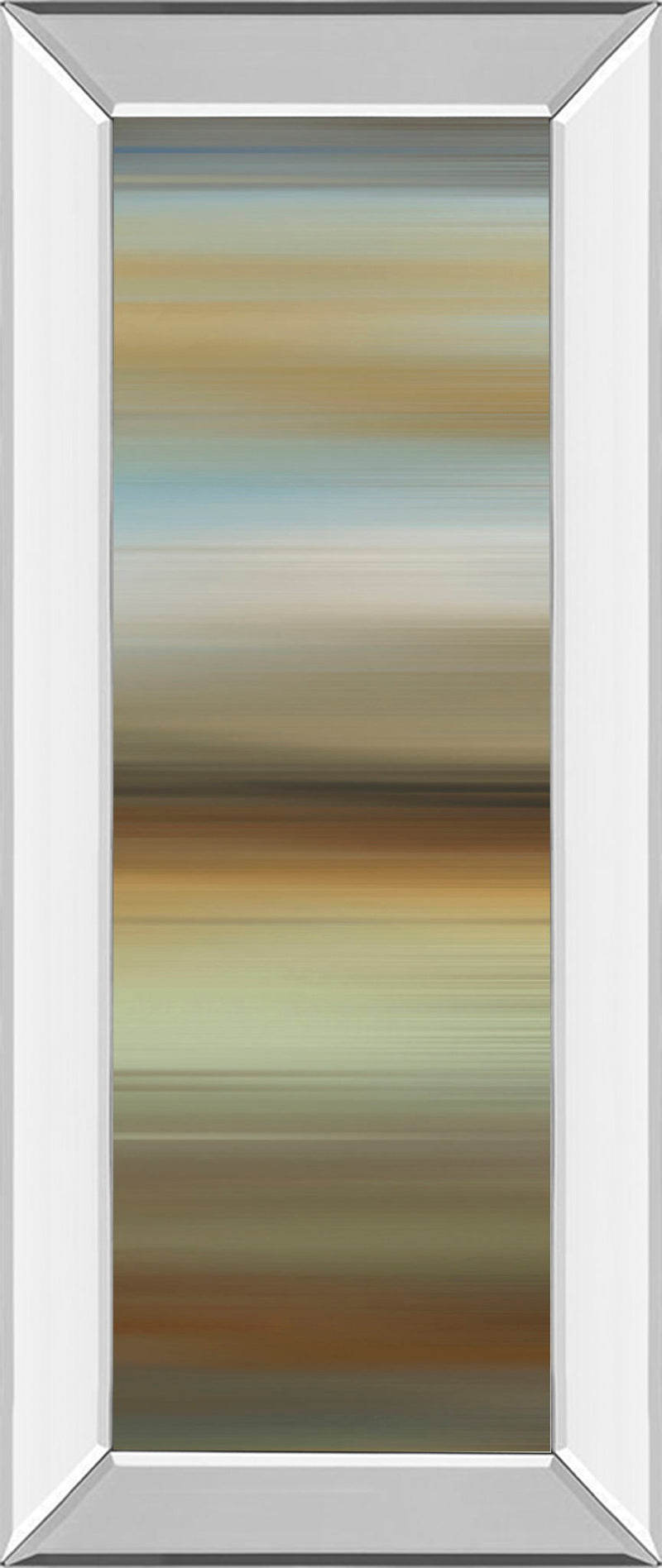 Abstract Horizon Il By James Mcmaster - Mirror Framed Print Wall Art - Beige