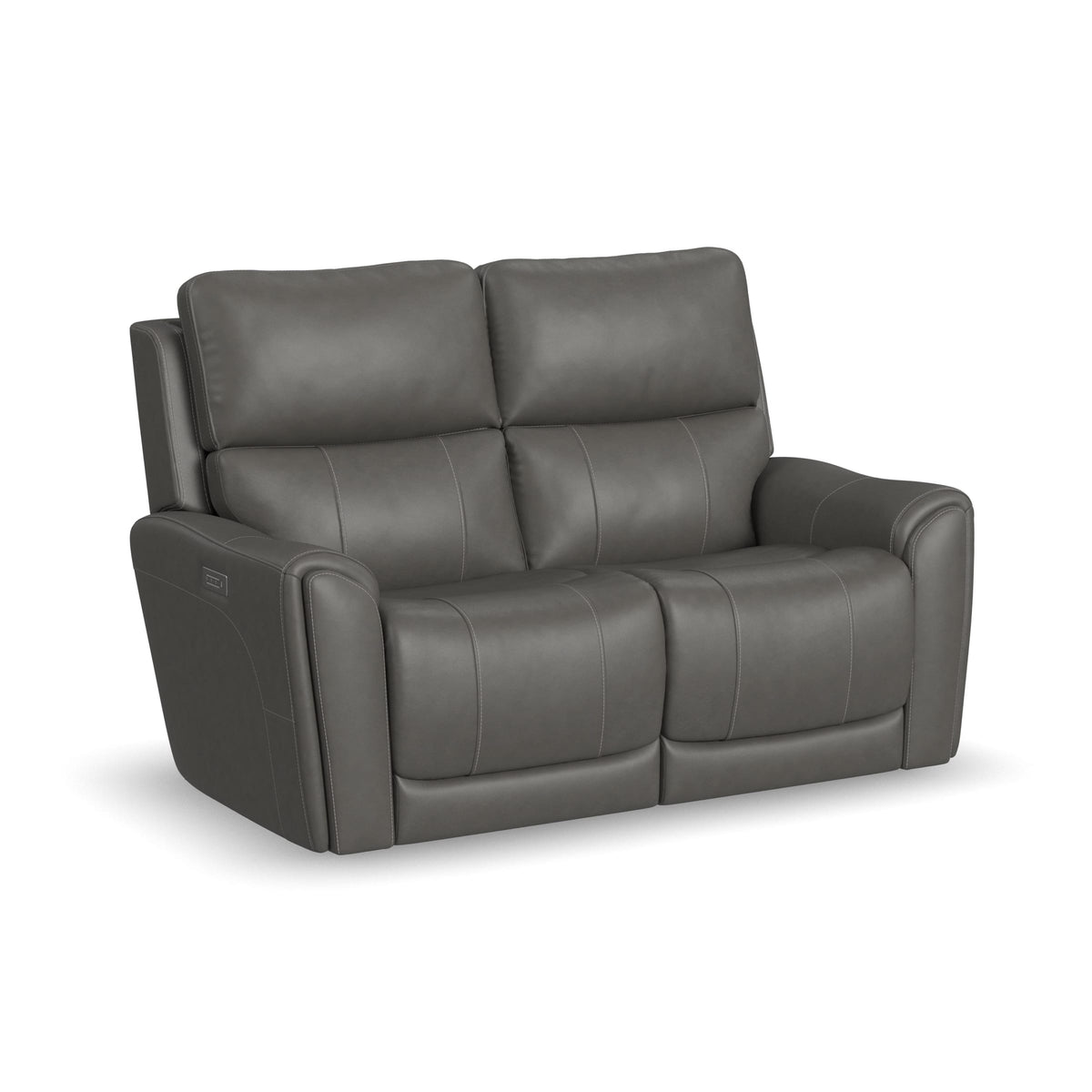 Flexsteel Carter Power Reclining Loveseat with Power Headrests & Lumbar