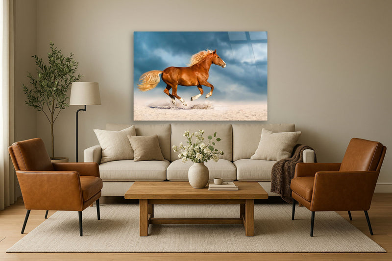 Tempered Glass With Foil - Golden Gallop - Blue