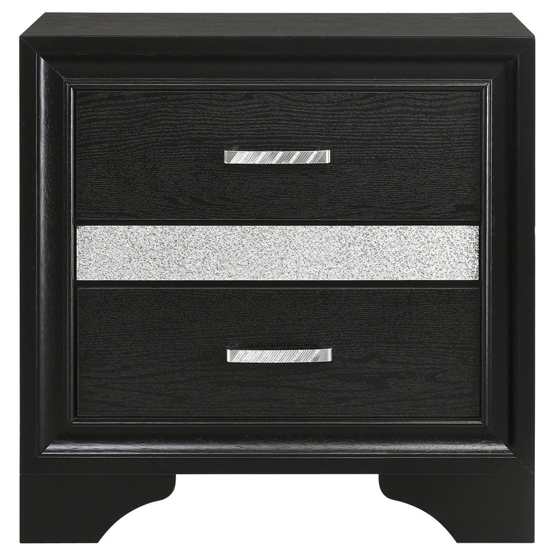 Miranda 3-drawer Nightstand Bedside Table Black