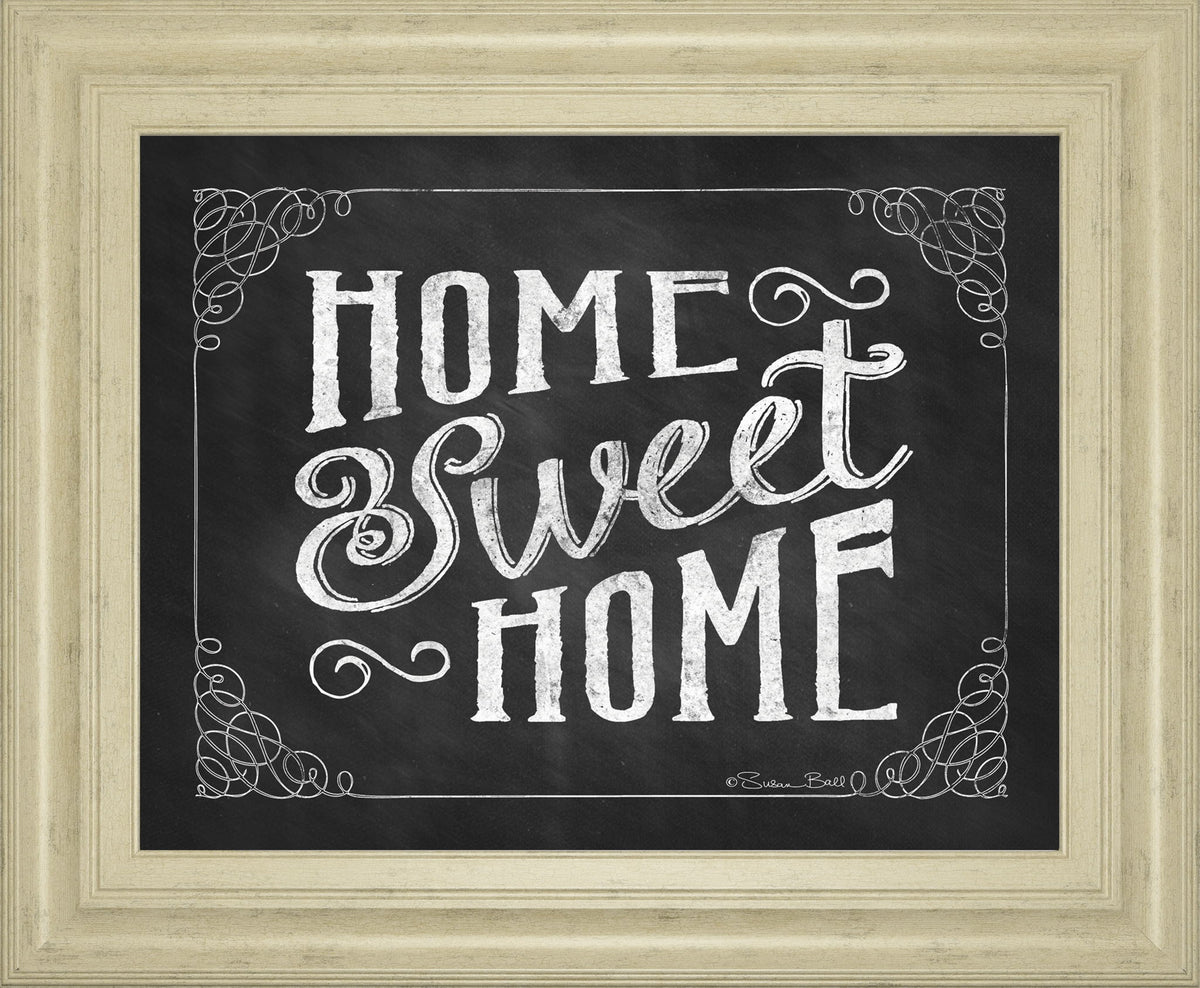 Home Sweet Home By Susan Ball - Framed Print Wall Art - Dark Gray
