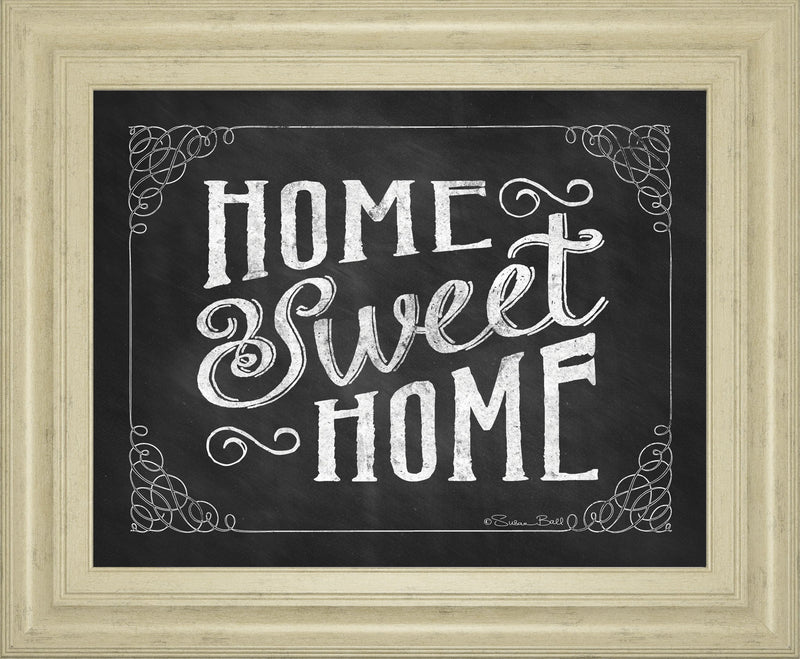 Home Sweet Home By Susan Ball - Framed Print Wall Art - Dark Gray