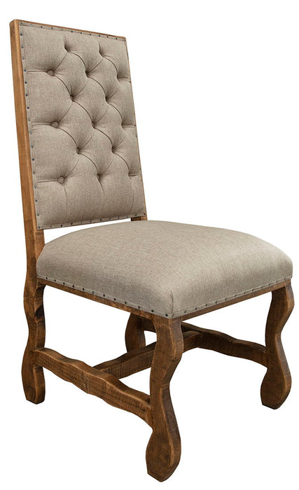 Marquez - Chair Tufted Backrest - Two Tone Light Brown