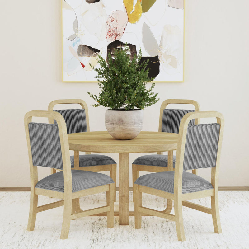 Ridgemont - 5 Piece Standard Height Dining Set (Round Table And Four Chairs) - Natural
