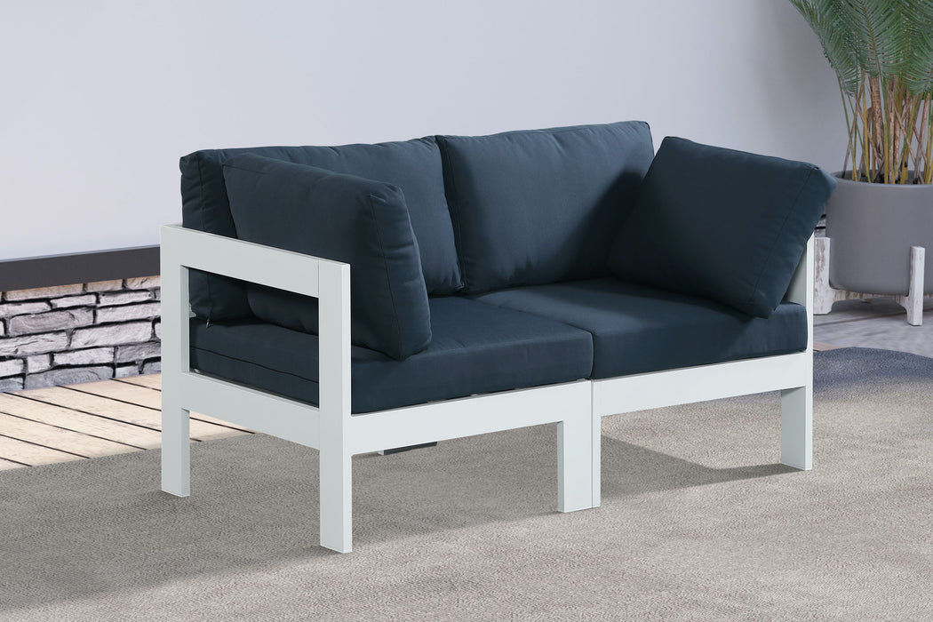 Nizuc - Outdoor Patio 2 Seat Modular Sofa With White Frame
