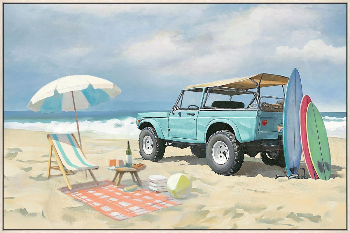 Seaside Retreat - 32" x 48" Framed Wall Art - Blue