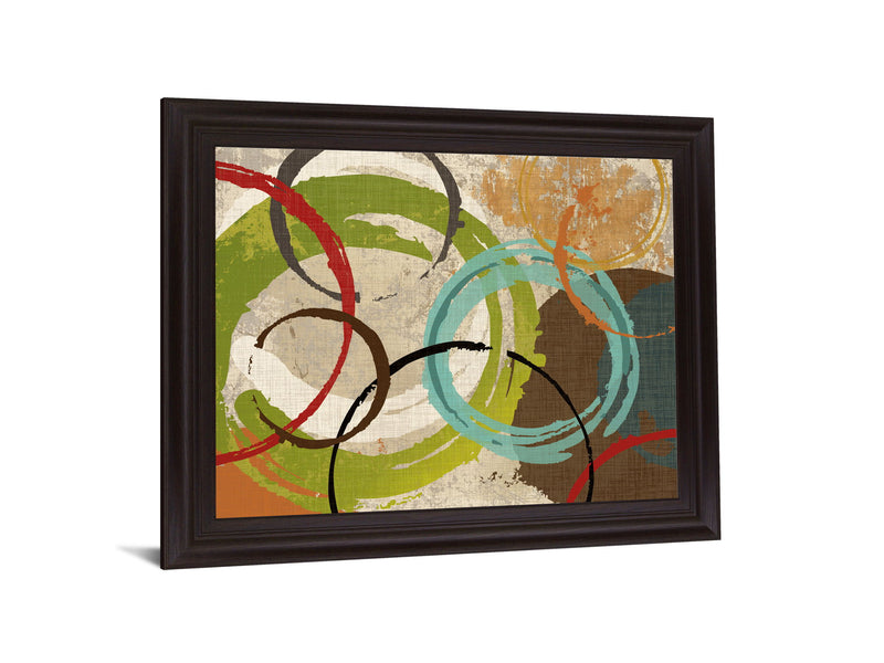 Orbit Layers - 28" x 34" Framed Wall Art - Green
