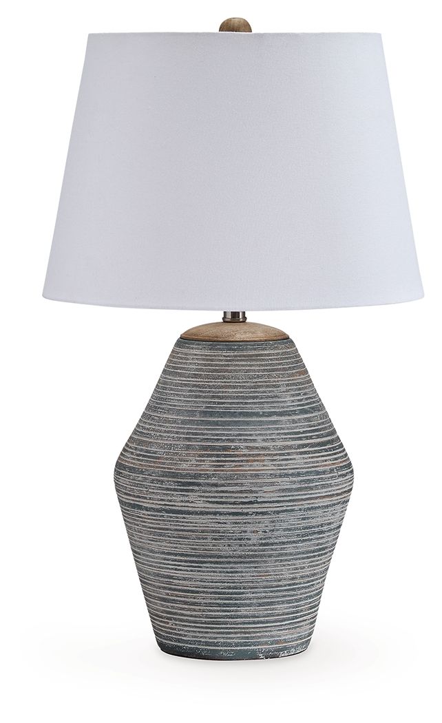 Lawrock - Terracotta Table Lamp - Antique Blue