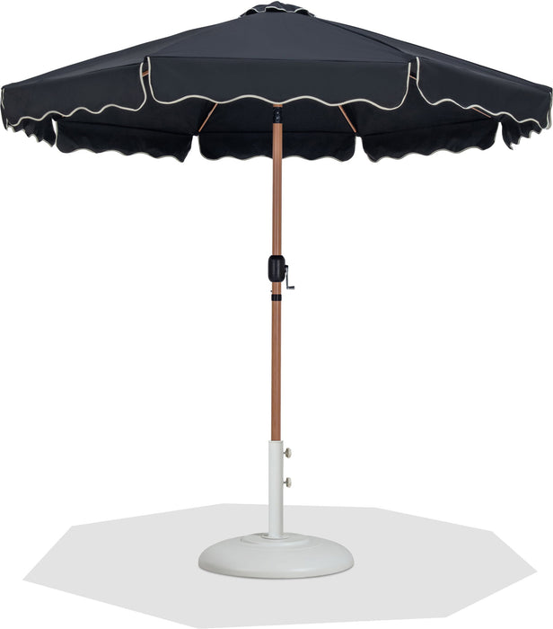 Amalfi - Patio Umbrella - White Base / Light Brown Pole